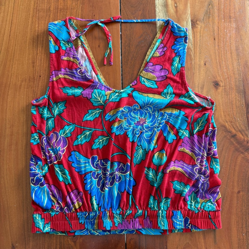 Tiny for Anthropologie Floral V-Neck Sleeveless Top - Picture 13 of 14